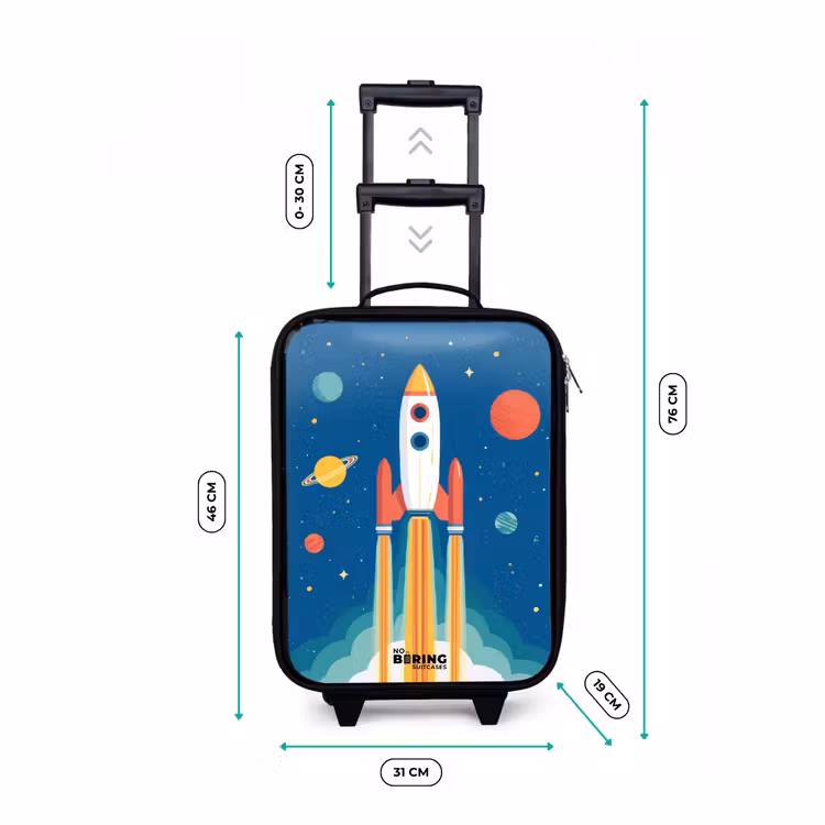 Kinderkoffer - Rakete - Planet - Sterne - Mehrfarbig — 7