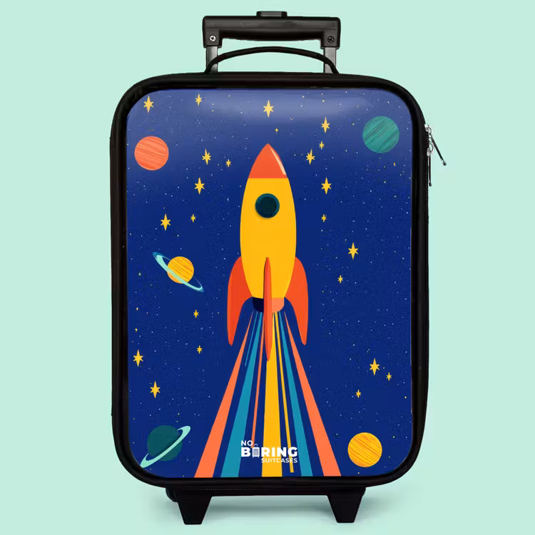 Kinderkoffer - Rakete - Sterne - Planet - Weltraum — 3