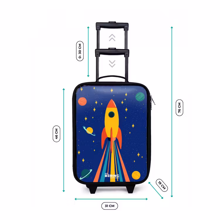 Kinderkoffer - Rakete - Sterne - Planet - Weltraum — 7