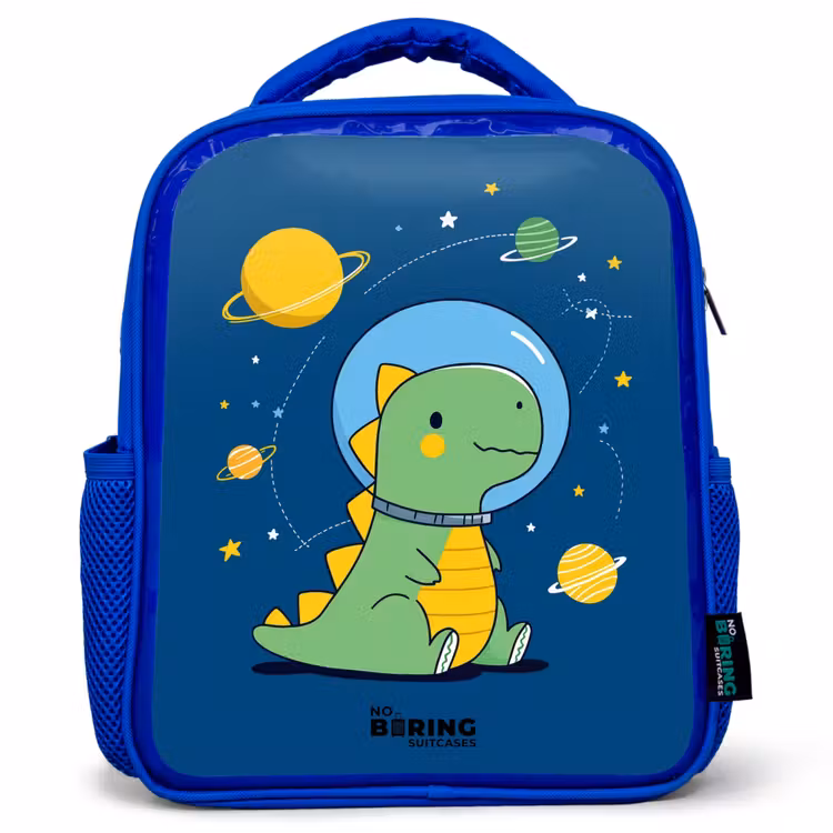 Kinderrucksack - Blau - Dino - Planet - Stern - Blau — 1