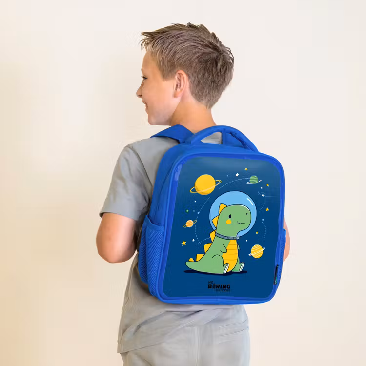 Kinderrucksack - Blau - Dino - Planet - Stern - Blau — 2