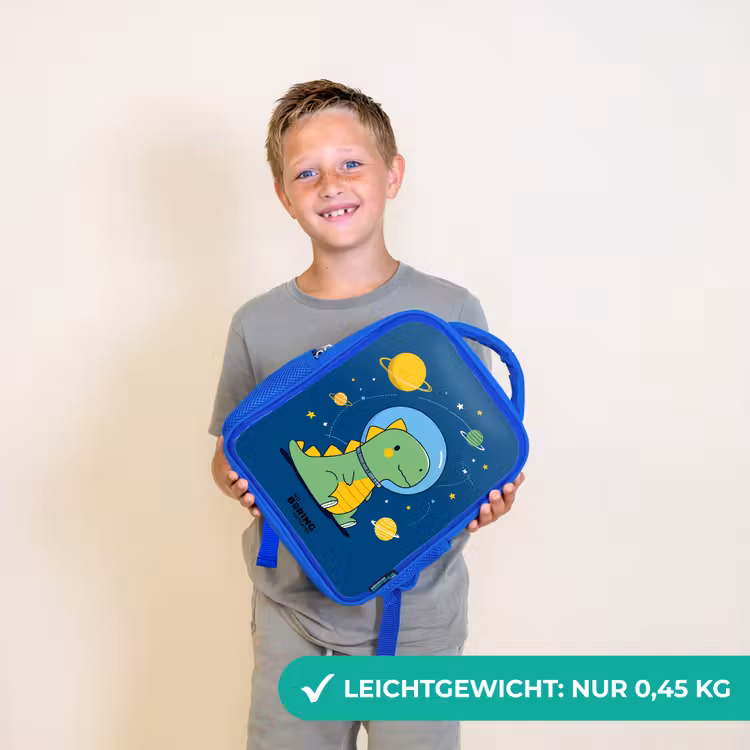 Kinderrucksack - Blau - Dino - Planet - Stern - Blau — 4