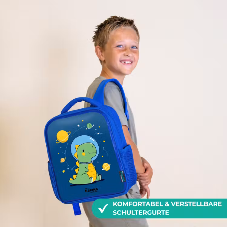 Kinderrucksack - Blau - Dino - Planet - Stern - Blau — 5