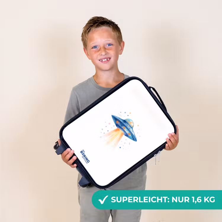 Kinderkoffer - Blaues Raumschiff mit Lichtstrahl — 2