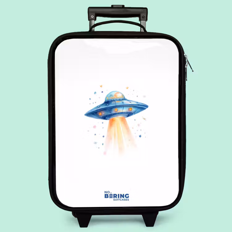 Kinderkoffer - Blaues Raumschiff mit Lichtstrahl — 3