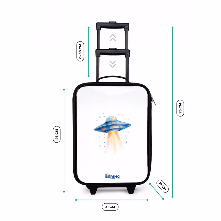 Kinderkoffer - Blaues Raumschiff mit Lichtstrahl — 7
