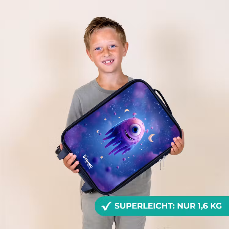 Kinderkoffer - Fröhliches Augenpaar im Weltraum — 2