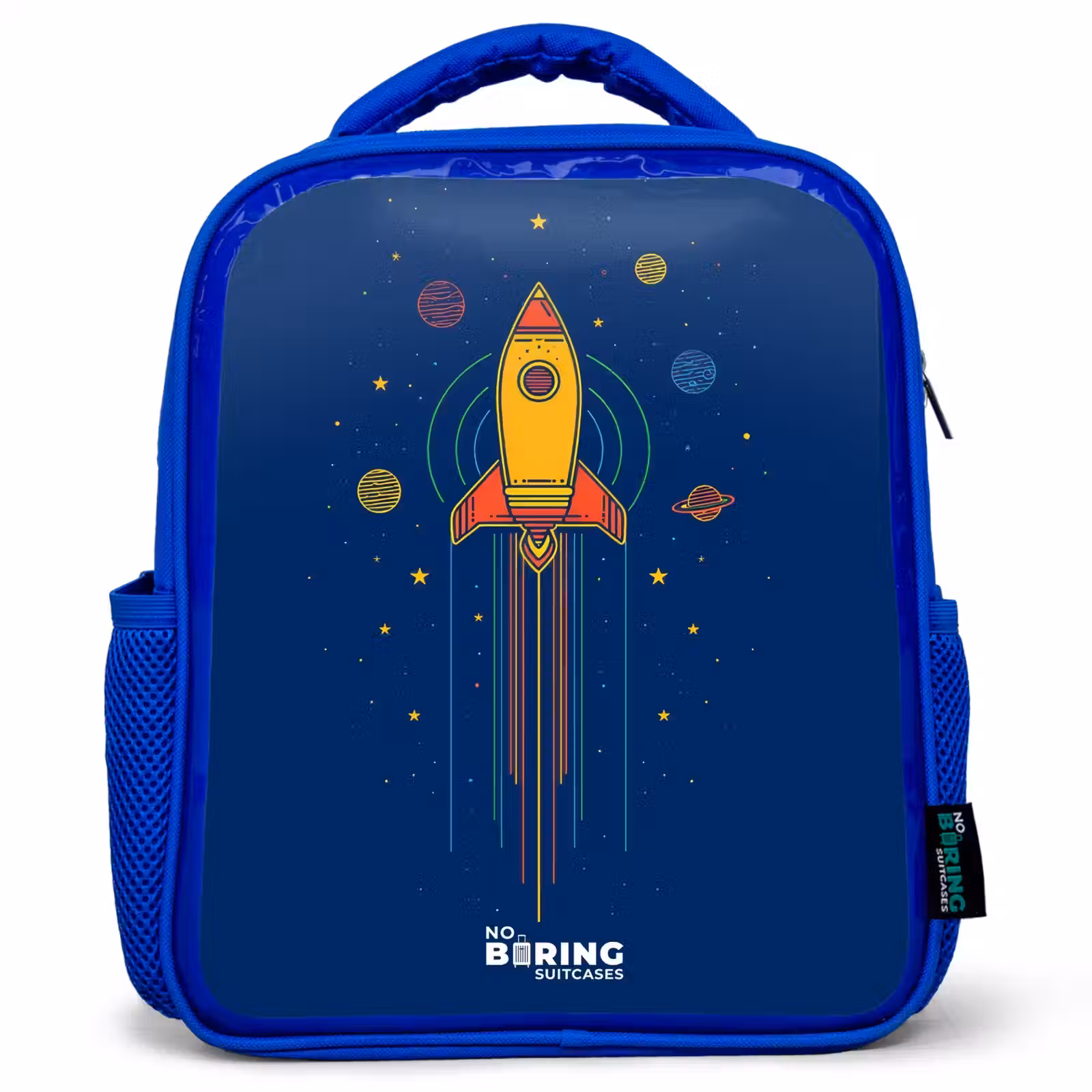 Kinderrucksack - Blau - Rakete - Planeten - Sterne — 1