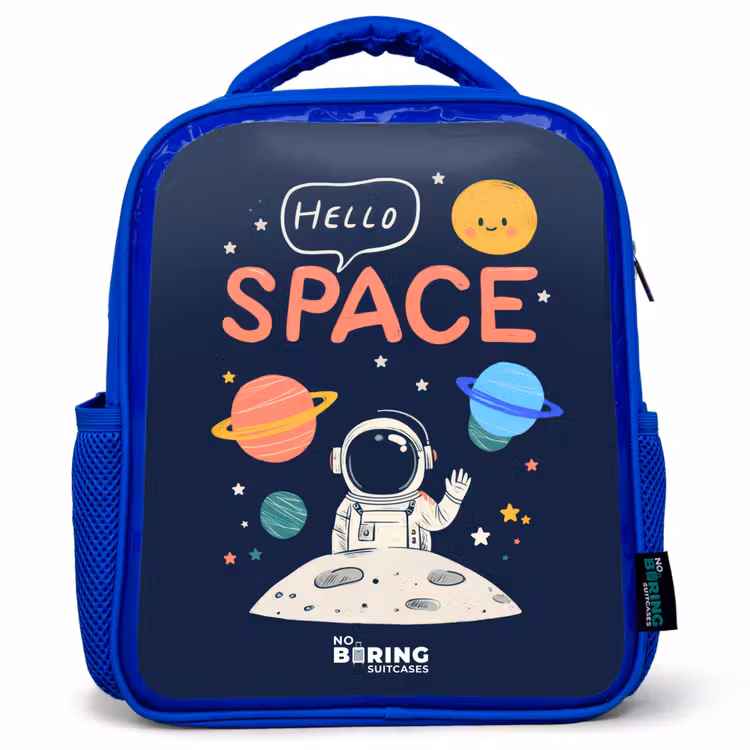 Kinderrucksack - Blau - Astronaut - Zitat - Planeten - Sterne — 1
