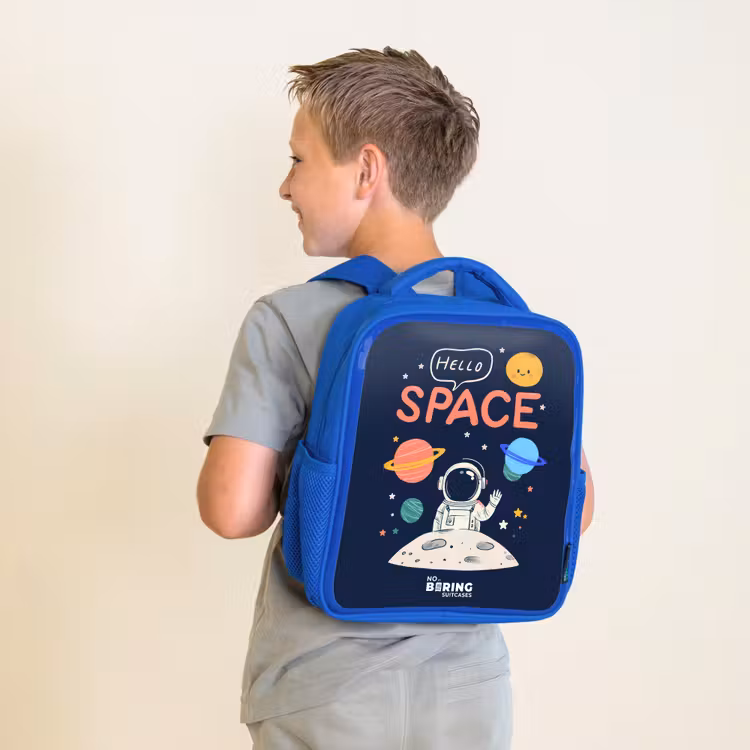 Kinderrucksack - Blau - Astronaut - Zitat - Planeten - Sterne — 2