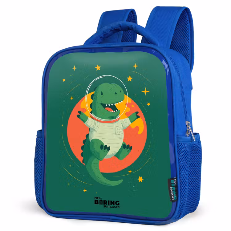Kinderrucksack - Blau - Dino - Planet - Sterne - Grün — 7