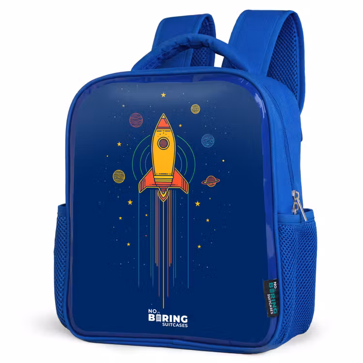 Kinderrucksack - Blau - Rakete - Planeten - Sterne — 7