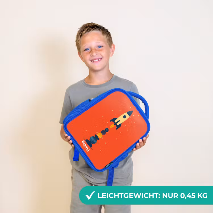 Kinderrucksack - Blau - Rakete - Sterne - Planeten — 4