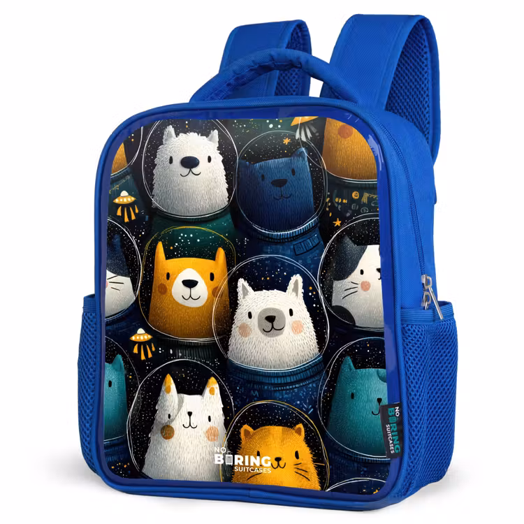 Kinderrucksack - Blau - Tiere - Sterne - Planeten - Astronaut — 7