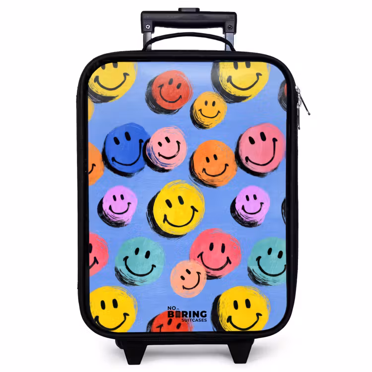 Kinderkoffer - Ein verspieltes und künstlerisches Muster aus bunten Smileys — 1