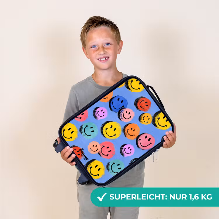 Kinderkoffer - Ein verspieltes und künstlerisches Muster aus bunten Smileys — 2