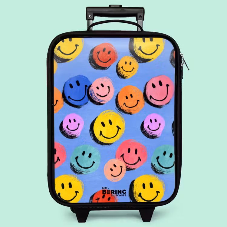 Kinderkoffer - Ein verspieltes und künstlerisches Muster aus bunten Smileys — 3