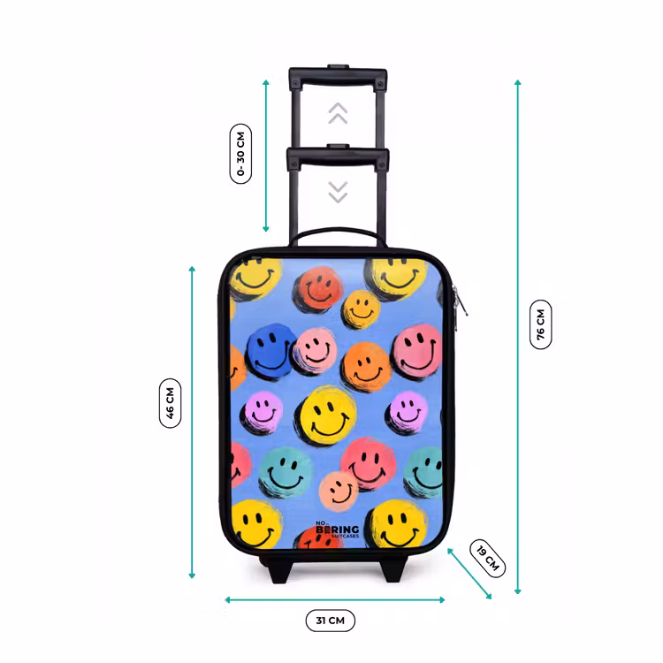 Kinderkoffer - Ein verspieltes und künstlerisches Muster aus bunten Smileys — 7