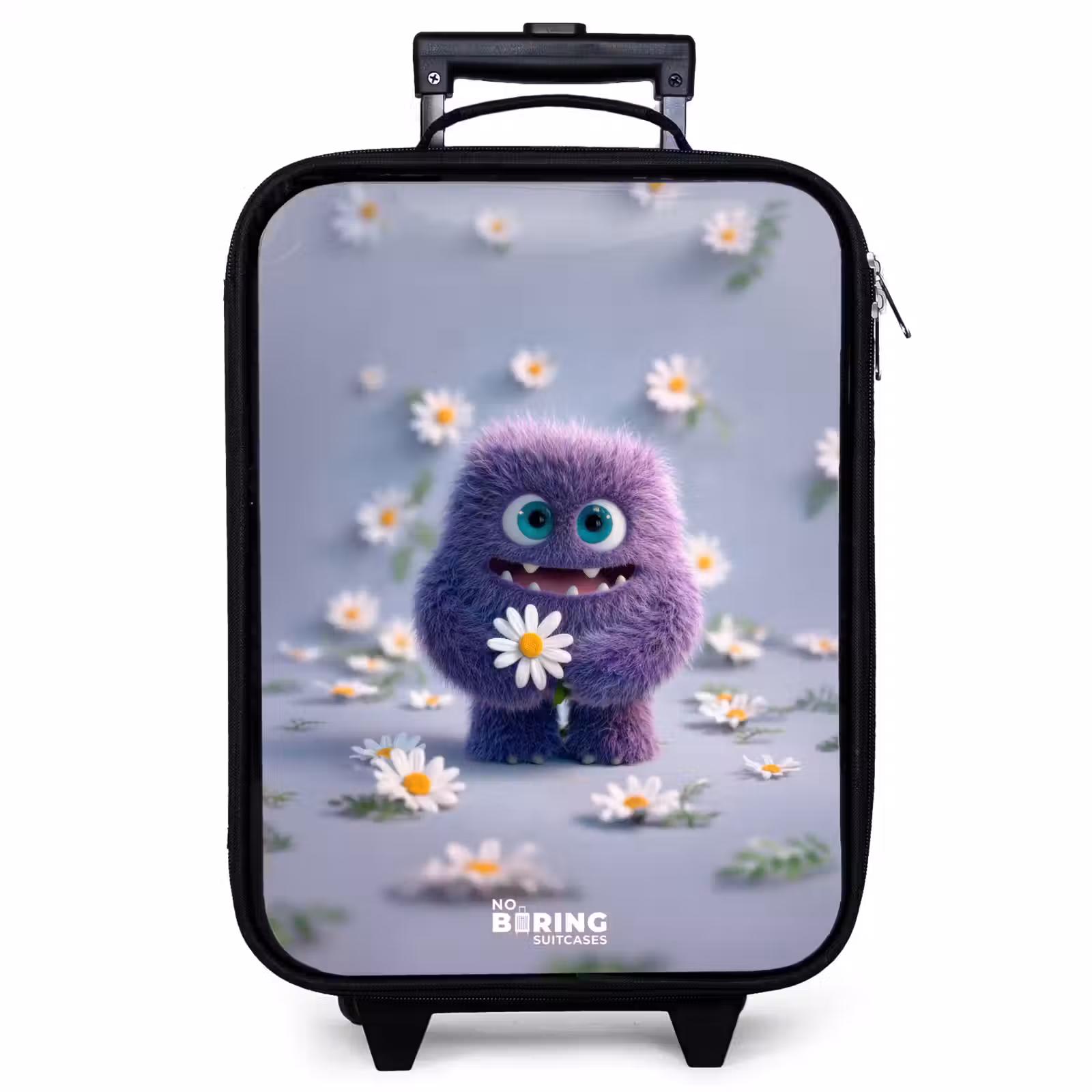 Kinderkoffer - Lila flauschiger Freund mit Gänseblümchen — 1
