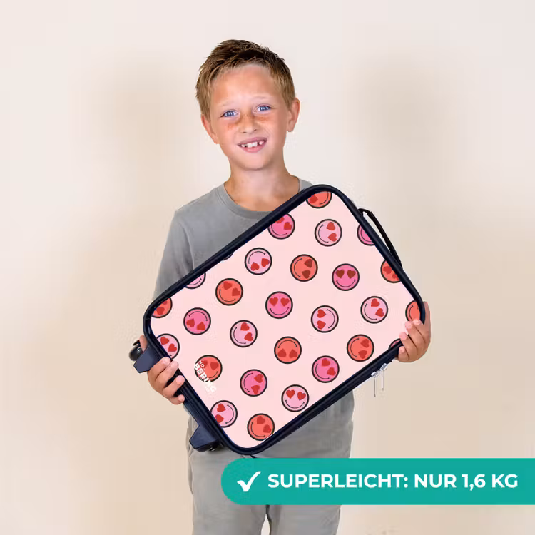 Kinderkoffer - Herz - Smiley - Muster — 2