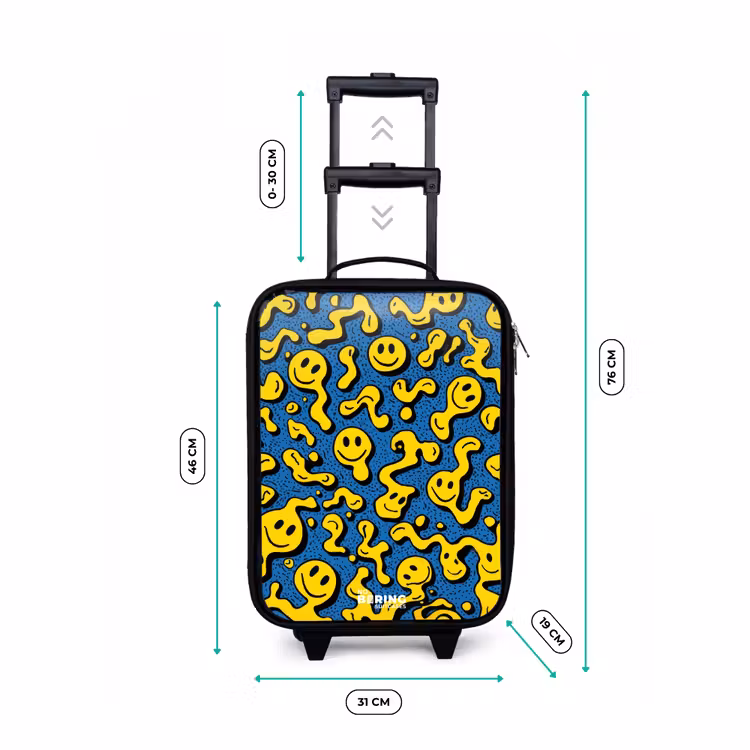 Kinderkoffer - Smiley - Blau - Gelb — 7