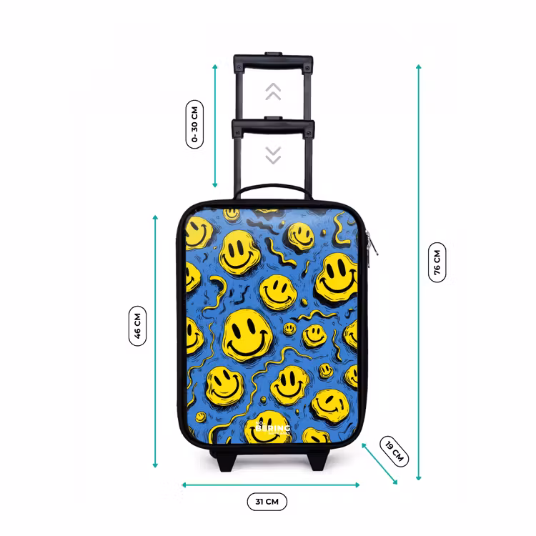 Kinderkoffer - Smiley - Gelb - Blau — 7