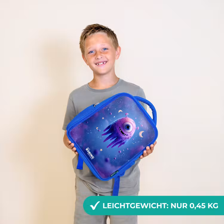 Kinderrucksack - Blau - Fröhliches Augenpaar im Weltraum — 4