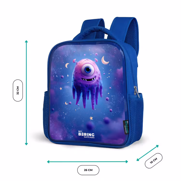 Kinderrucksack - Blau - Fröhliches Augenpaar im Weltraum — 6