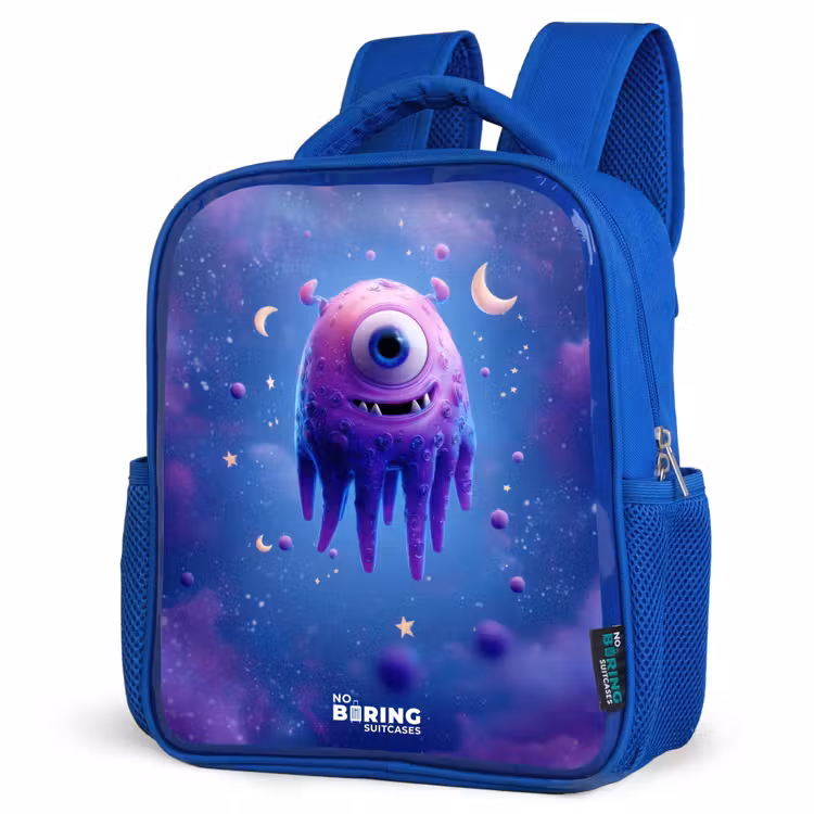 Kinderrucksack - Blau - Fröhliches Augenpaar im Weltraum — 7