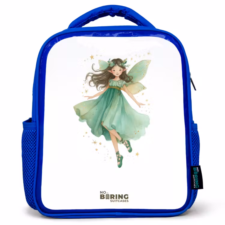 Kinderrucksack - Blau - Schwebende grüne Elfe — 1