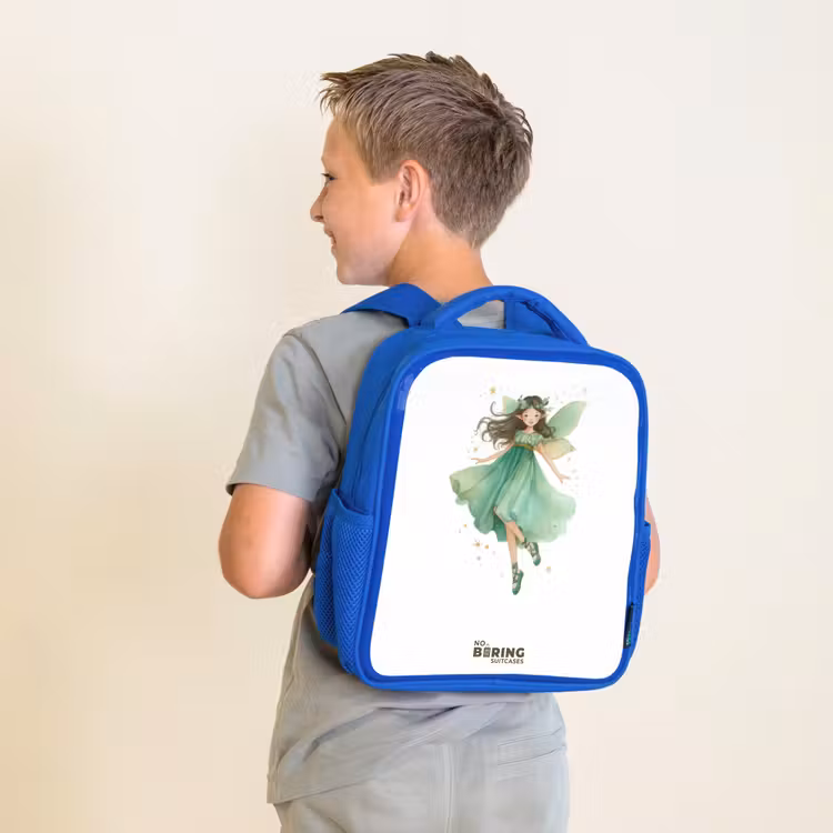Kinderrucksack - Blau - Schwebende grüne Elfe — 2