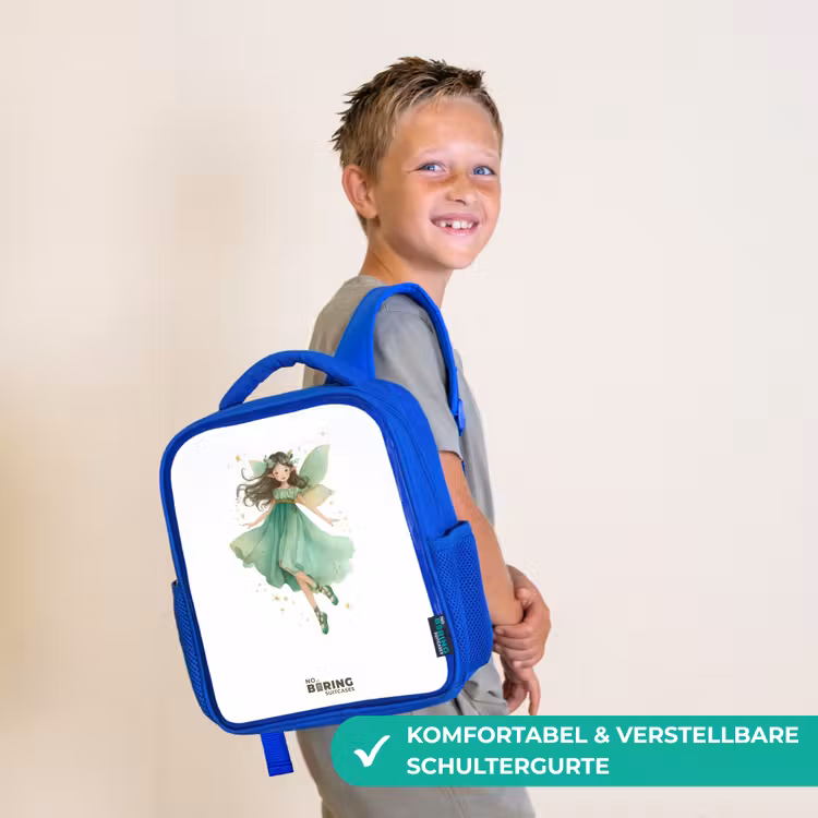 Kinderrucksack - Blau - Schwebende grüne Elfe — 5