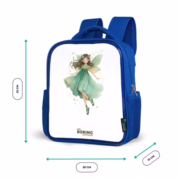 Kinderrucksack - Blau - Schwebende grüne Elfe — 6
