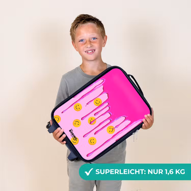 Kinderkoffer - Farbe - Smiley - Rosa — 2