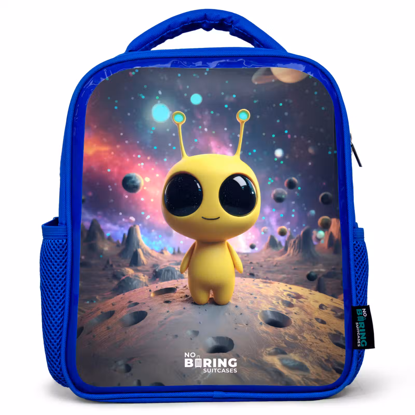 Kinderrucksack - Blau - Fröhlicher kleiner Außerirdischer — 1