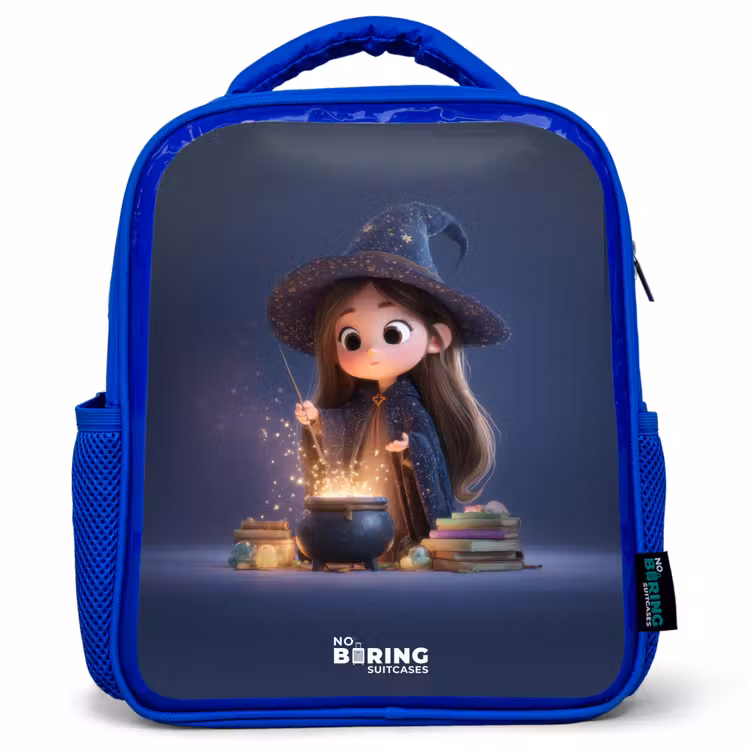 Kinderrucksack - Blau - Verwunschenes Mädchen mit Kessel — 1