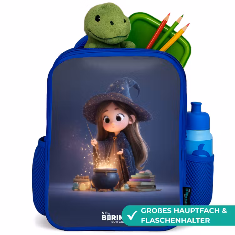 Kinderrucksack - Blau - Verwunschenes Mädchen mit Kessel — 3