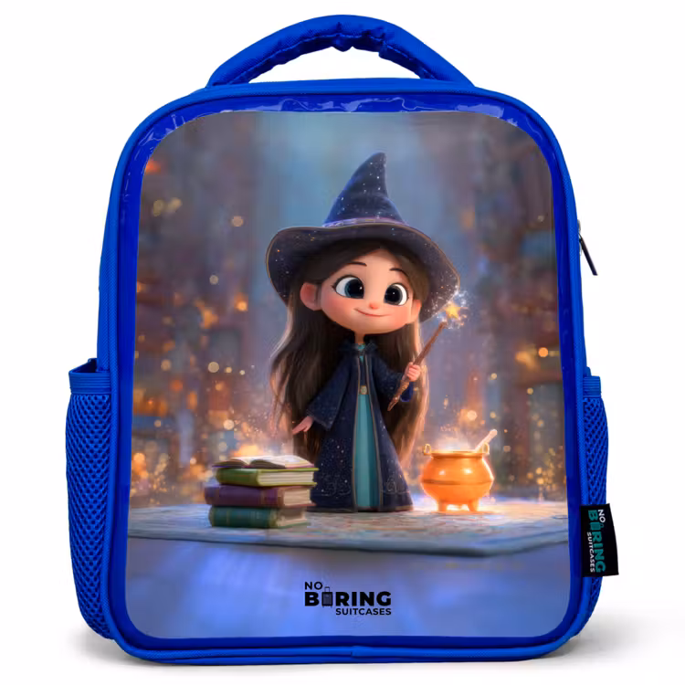 Kinderrucksack - Blau - Kleine Zauberin in der Bibliothek — 1