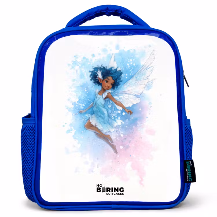 Kinderrucksack - Blau - Fliegende Fee in Blautönen — 1