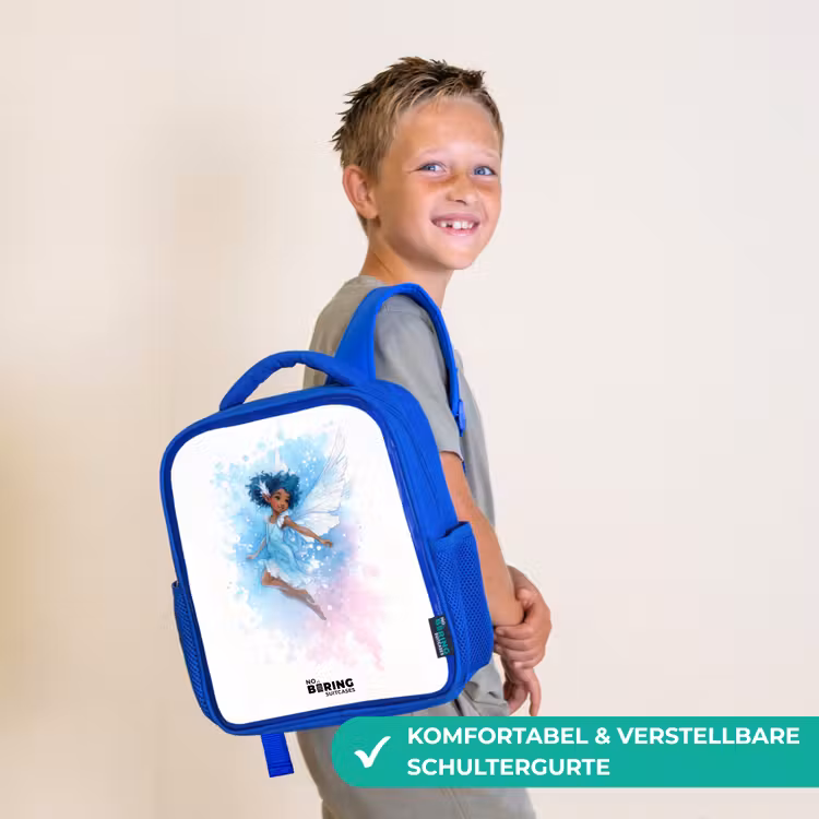 Kinderrucksack - Blau - Fliegende Fee in Blautönen — 5