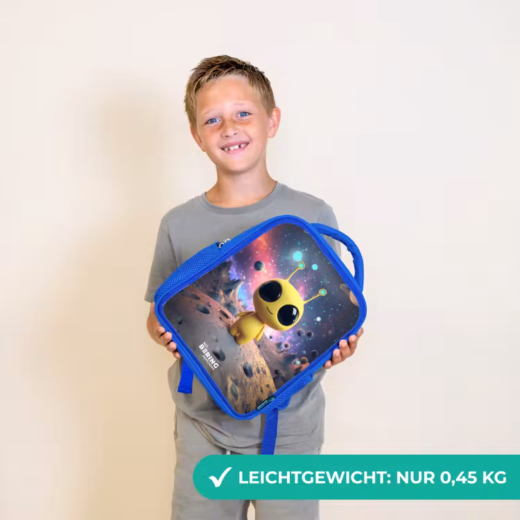 Kinderrucksack - Blau - Fröhlicher kleiner Außerirdischer — 4