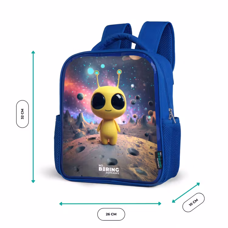 Kinderrucksack - Blau - Fröhlicher kleiner Außerirdischer — 6