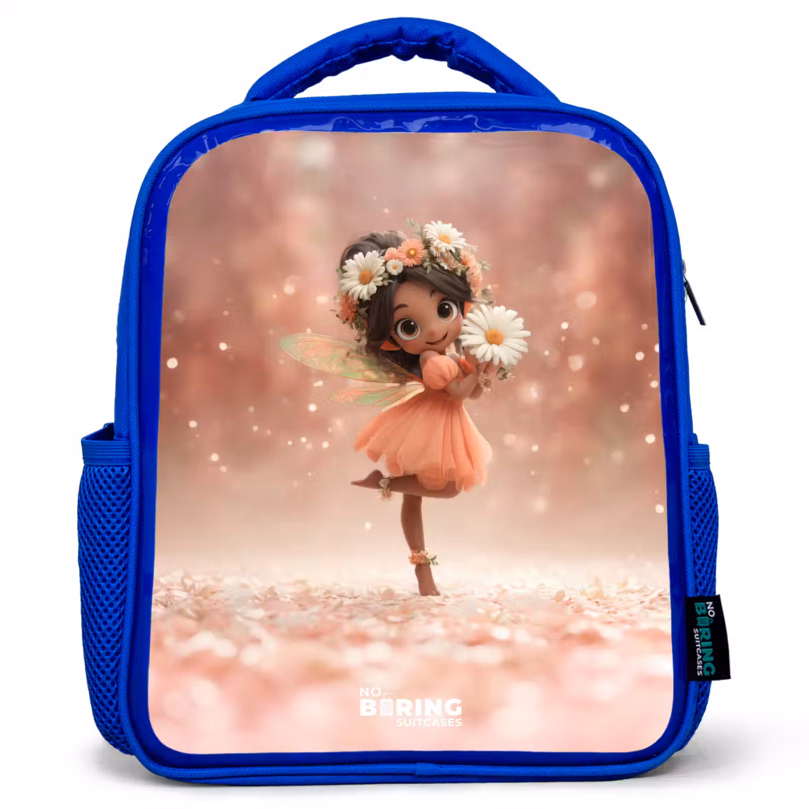 Kinderrucksack - Blau - Fee mit Gänseblümchen — 1