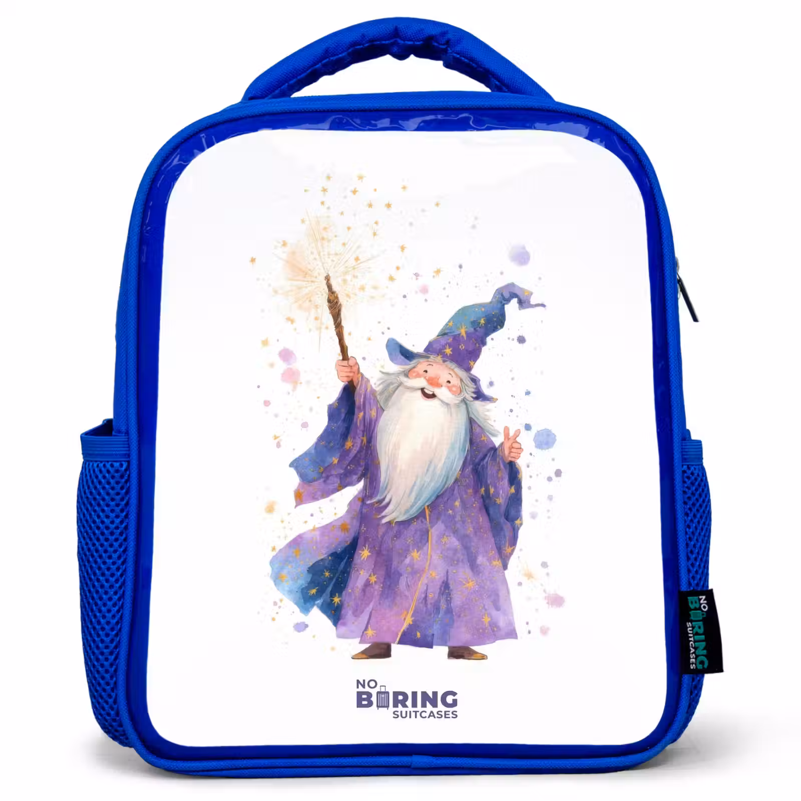 Kinderrucksack - Blau - Alter Magier mit Stab — 1