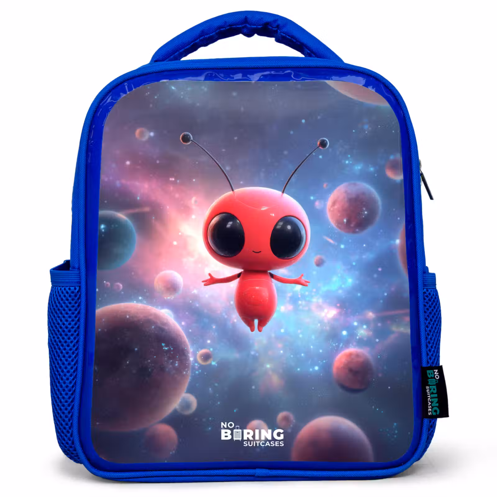 Kinderrucksack - Blau - Rotes Raumwesen im kosmischen Tanz — 1