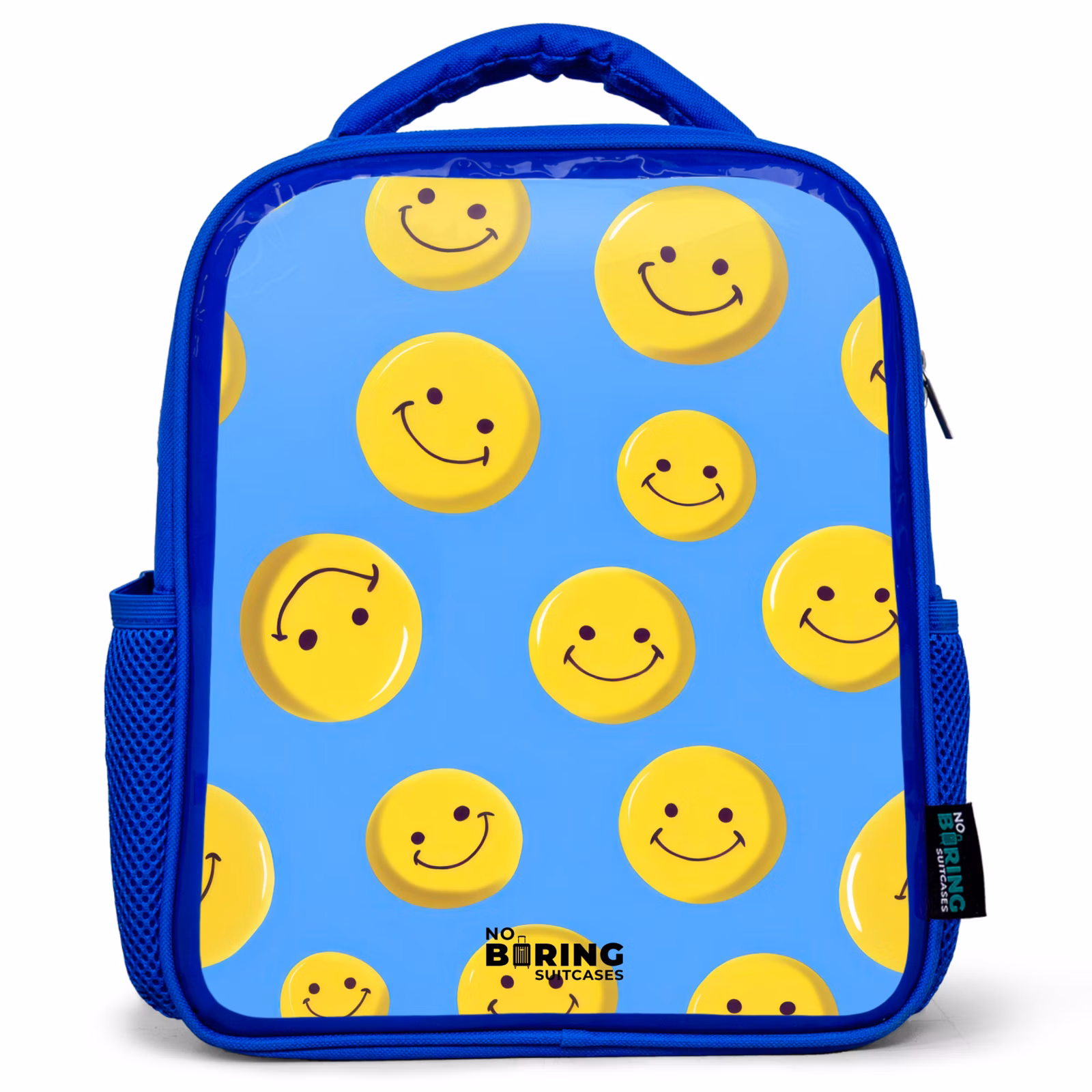 Kinderrucksack - Blau - Fröhlicher Smiley-Regen — 1