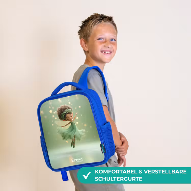 Kinderrucksack - Blau - Tanzende Fee in grünem Licht — 5