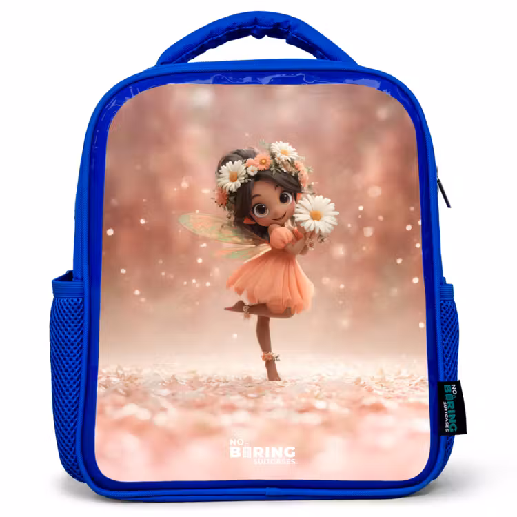 Kinderrucksack - Blau - Fee mit Gänseblümchen — 1