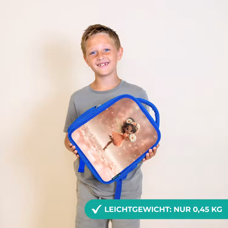 Kinderrucksack - Blau - Fee mit Gänseblümchen — 4