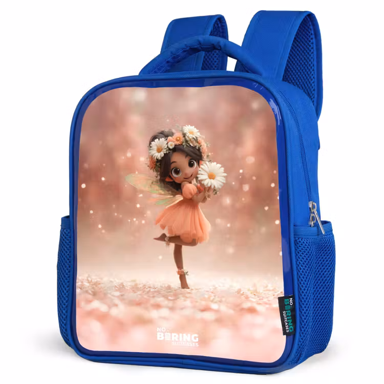 Kinderrucksack - Blau - Fee mit Gänseblümchen — 7